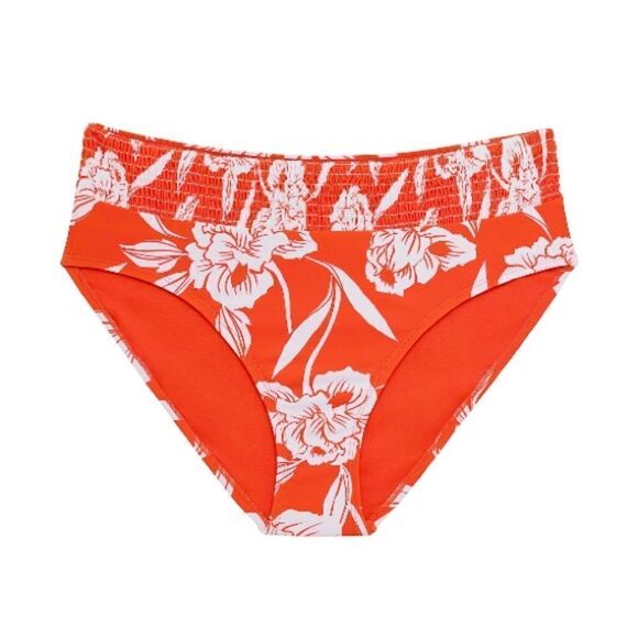 Women's Mid Rise Smocked Swim Bottoms Swimsuit Bathing Suit Hawaiian Size 3X - Picture 4 of 7